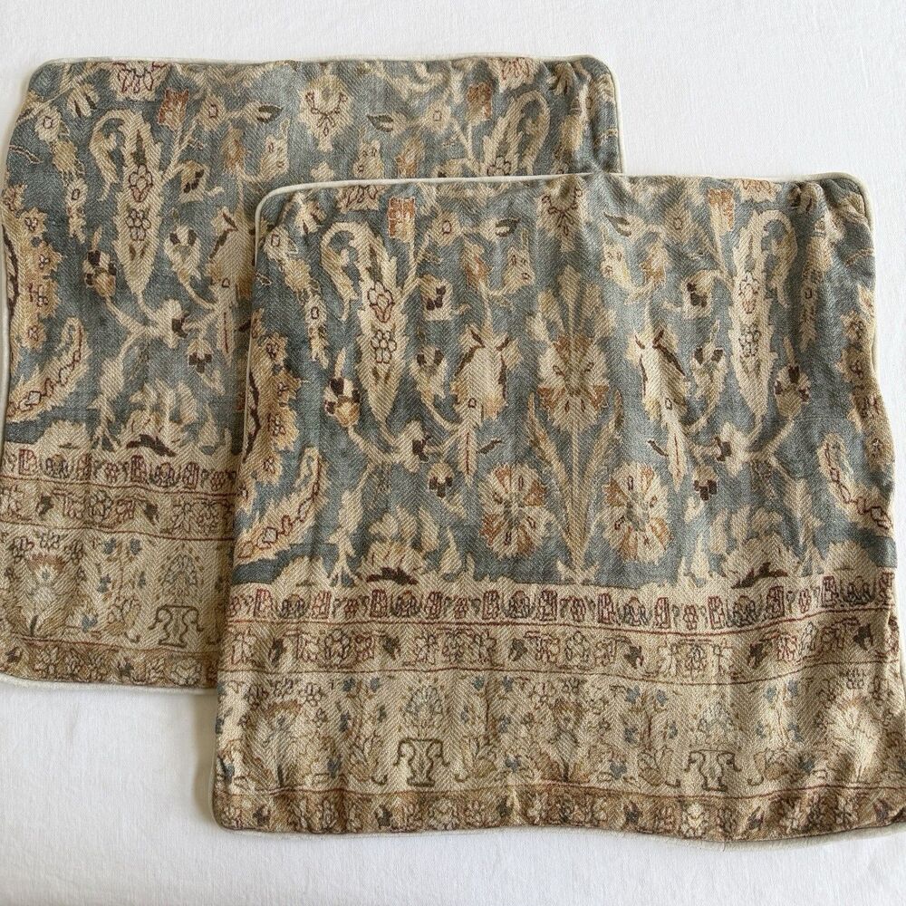 Set of 2 Pottery Barn Palna Pillow Covers Shams Covers Cottagecore Floral 22x22